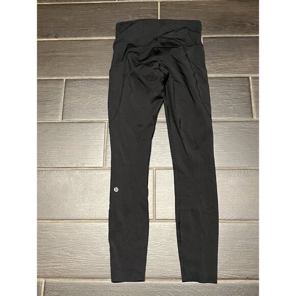 Women’s Lululemon Fast & Free 7/8 Tight Leggings II Nulux 25" Size 4 Black - Picture 1 of 6
